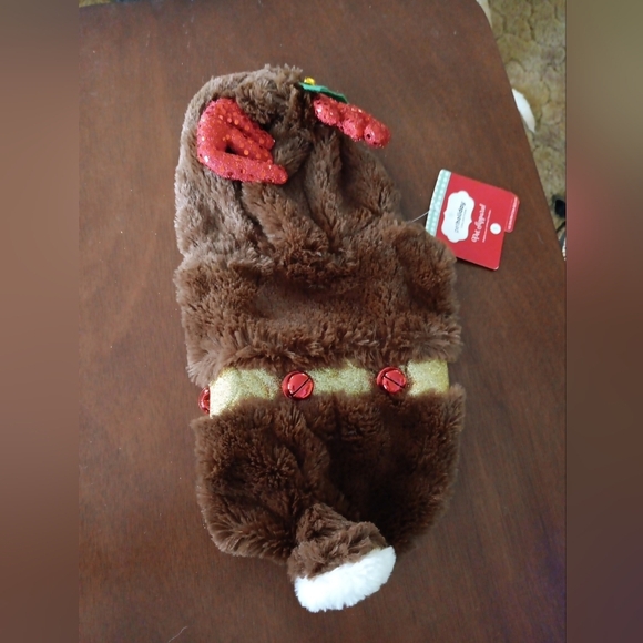 Other - Reindeer Dog Outfit Small Bells Plush Hood Christmas Pet Holiday Collection
